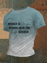 Herren Weniger Zu Herzen Nehmen Mehr Zum Teufel Schicken T-Shirt mit kurzen Ärmeln